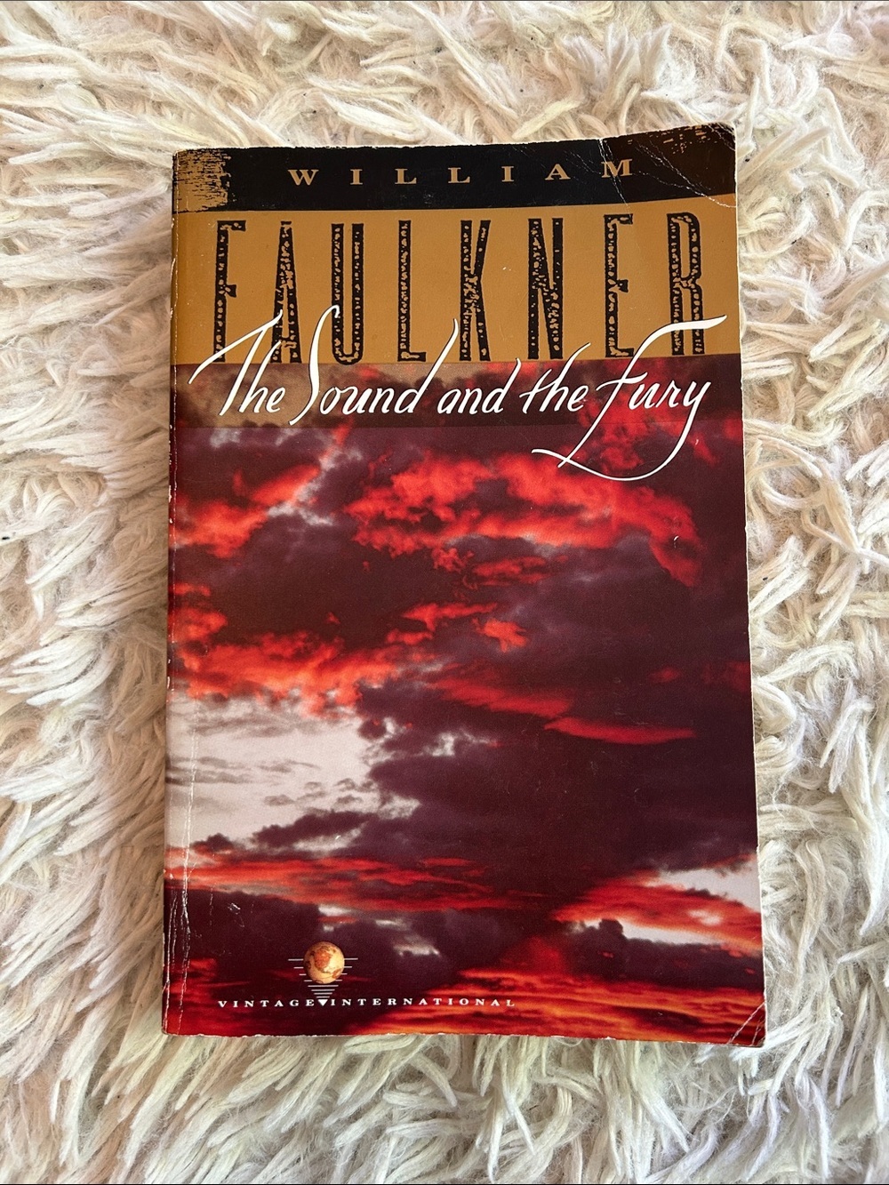 The Sound and the Fury by William Faulkner - Red & Gold Cover